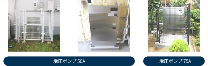 増圧ポンプ50Aと75A